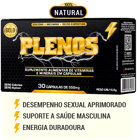 Suplemento natural para disfunção erétil Plenos Gold.